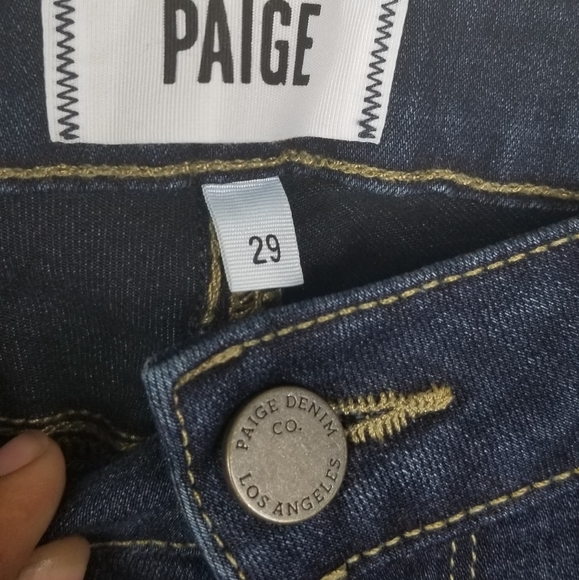 PAIGE Verdugo Ankle Skinny Dark Wash Jeans - Picture 6 of 8